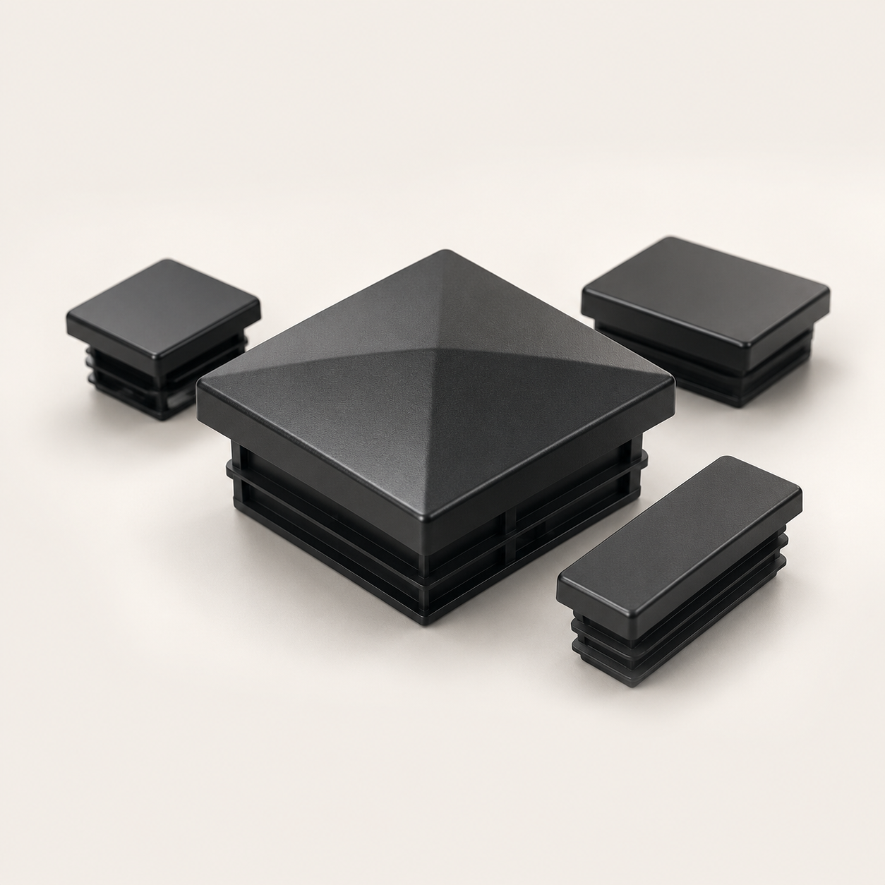 Protective post caps for a premium composite fencing system