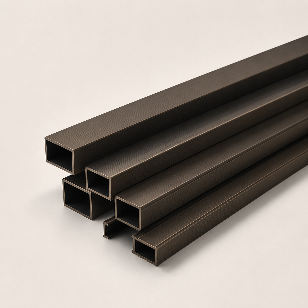 Aluminium rails and support profiles for composite fencing systems