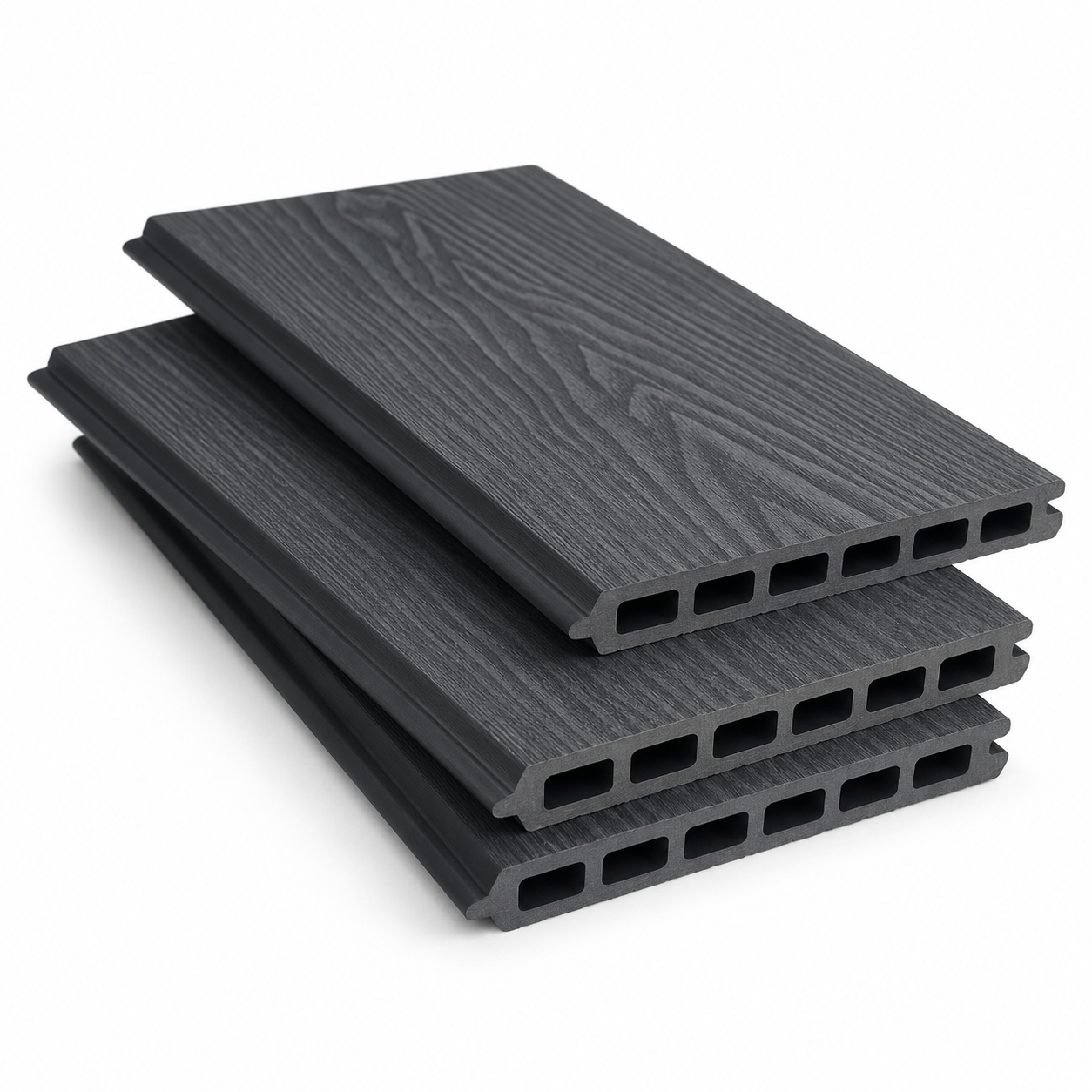 Anthracite grey WPC composite fencing board finish