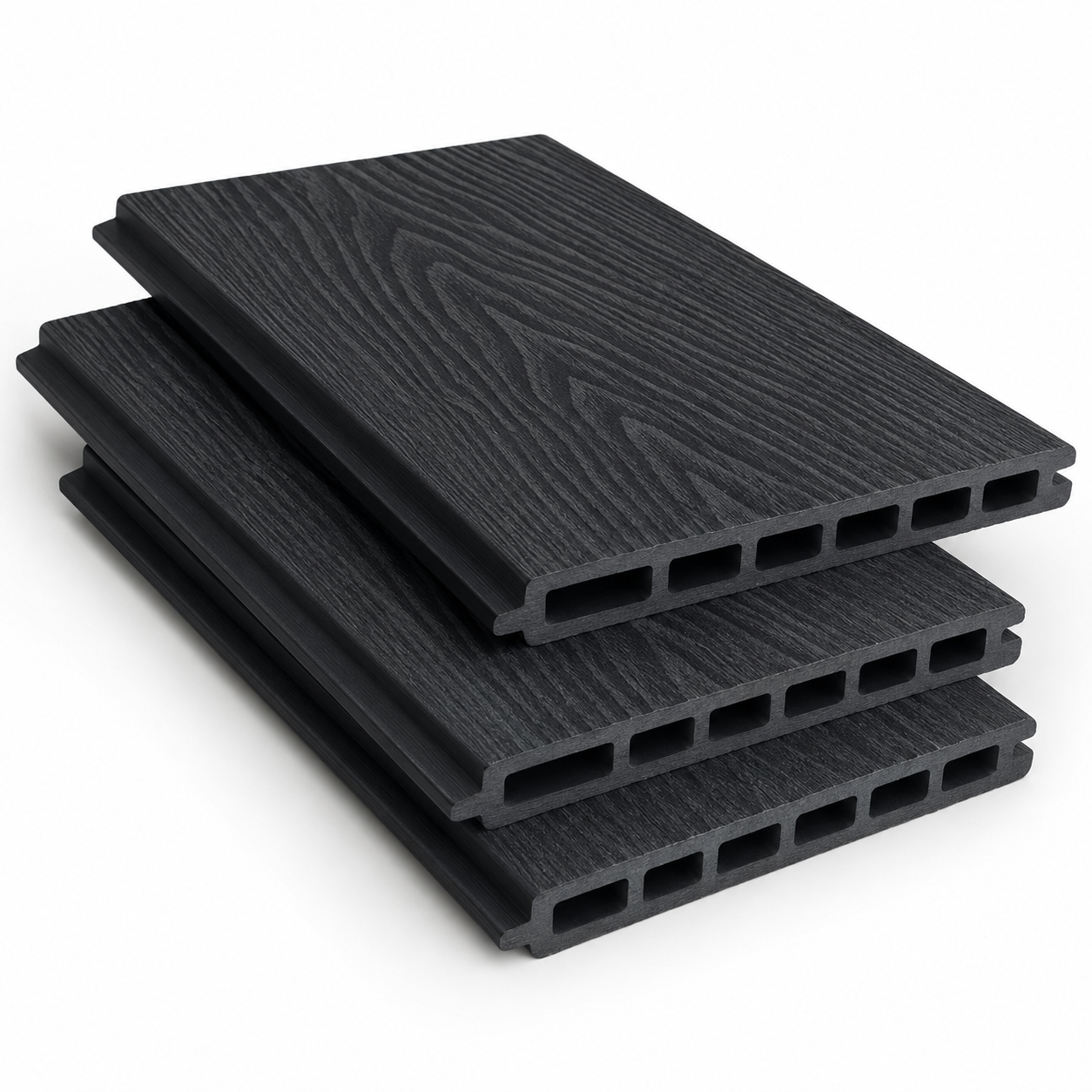 Charcoal WPC composite fencing board finish