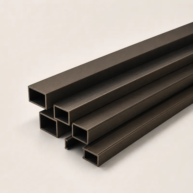 Aluminium rails and support profiles for composite fencing systems