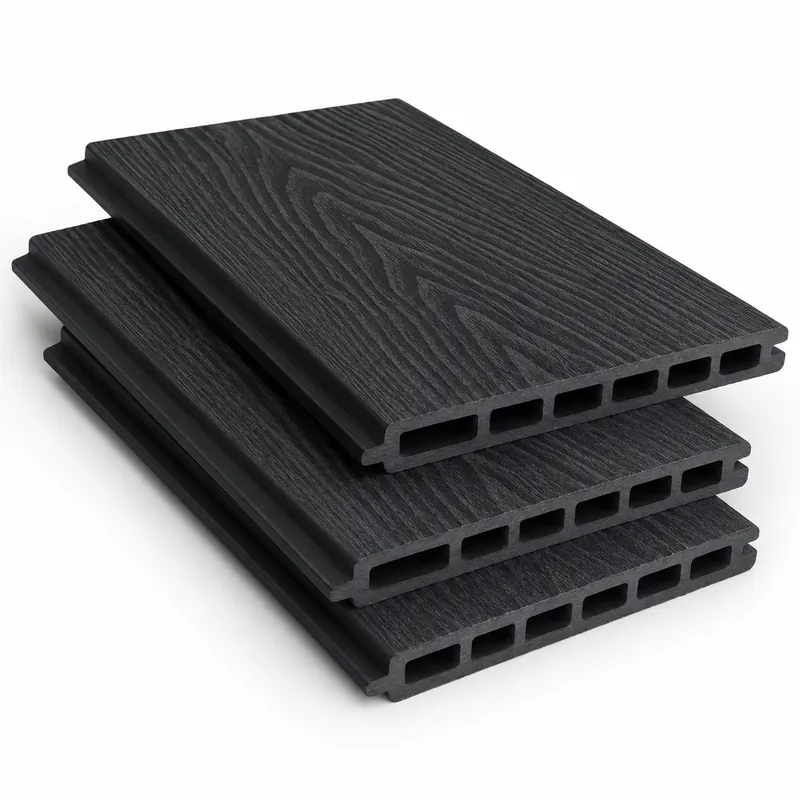 Black WPC composite fencing board finish